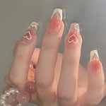 With 24 Jelly Glue 24Pcs Nail Art Fake Nails French Long Fake Nails hanya RM0.33 di Shopee