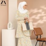 ZOE ARISSA BAJU KURUNG RAYA 2024 KURUNG MODEN Floral Printed Design Kurung Raya Viral 2024 NAYLA Kurung Riau Pahang hanya RM54.90 di Shopee