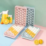 bekas jelly ball 33 Grids Round ice cube tray Whiskey Ice Cube Molder Cube Maker Ball Fruit Snack Tray hanya RM0.98 di Shopee