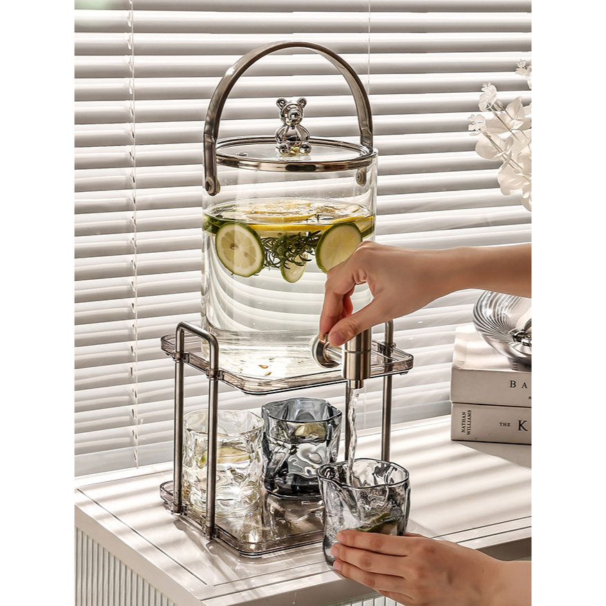 BO.EN Beverage Dispenser with Stainless Steel Spigot / Fruit Tea Bucket / Cold Water Kettle