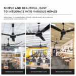 kipas siling murah home living room restaurant ceiling mute big wind iron leaf 56 inch ceiling fan hanya RM63.9 di Shopee