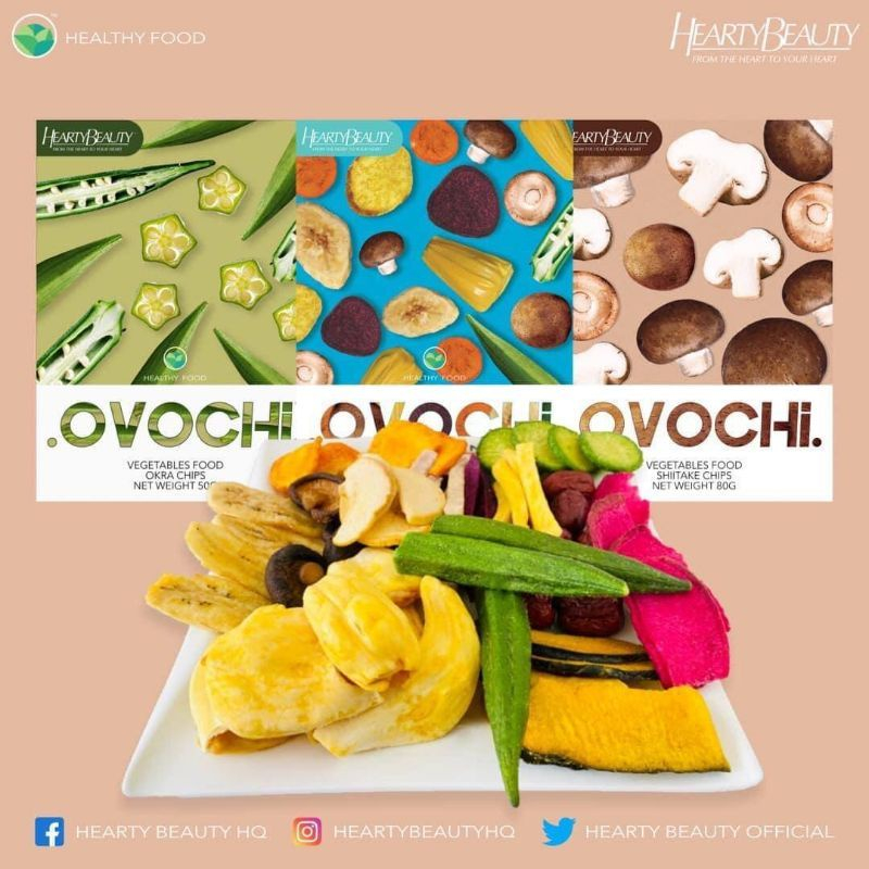 OVOCHI SNEK SIHAT VIRAL OVOCHI MIX CHIPS / OKRA / SHITAKE MUSROOM