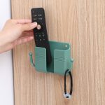 《 𝗗𝗥𝗜𝗟𝗟 𝗙𝗥𝗘𝗘 》Wall Mounted Self Adhesive Phone Holder Remote Control Bracket Cable Key Hanger Organizer Storage hanya RM0.94 di Shopee