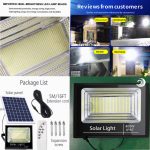 【READY STOCK】MEM solar light outdoor lighting 1600W Solar Spotlight   lampu solar IP67 Waterproof solar led Street light hanya RM6.99 di Shopee