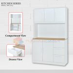 【READY STOCK】𝐌𝐘𝐅𝐔𝐑𝐍𝐈𝐓𝐔𝐑𝐄𝐋𝐀𝐁®:BRENDA Kitchen Cabinet 2 Door 3 Door Almari Dapur 2 Pintu 3 Pintu Home Living Furniture hanya RM199.00 di Shopee