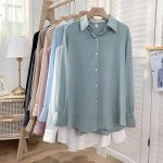 【Ready Stock】Women's 2023 Early Spring Loose Drape Casual Blouse Allmatch Top Women Blouse  Elegant Temperament Net Shirt hanya RM18.70 di Shopee