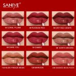 【SANIYE】11 Colors Matte Liquid Lip Tint Quick Dry Waterproof Lipstick Fashion Makeup L1181 hanya RM4.94 di Shopee