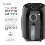 【Sirim Certified】Giselle Air Fryer with Timer & Temperature Control - Black/Cream White (3.0L/1000W) KEA0198 hanya RM99.99 di Shopee