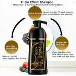 一洗黑洗发水 500mL Natural Black Hair Shampoo Hair Dye Professional 3-In-1 Wash/Nourish/Dye Grey Hair White Hair Turn To Black hanya RM10.98 di Shopee