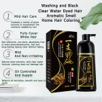 一洗黑洗发水 500mL Natural Black Hair Shampoo Hair Dye Professional 3-In-1 Wash/Nourish/Dye Grey Hair White Hair Turn To Black hanya RM10.98 di Shopee