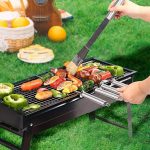 🍒CHERRY🍒 BBQ 60cm charcoal camping bbq grill outdoor barbeque set portable bbq outdoor picnic camp foldable bbq stand hanya RM17.70 di Shopee