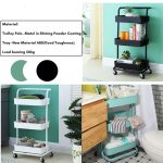 🛒✨ READY STOCK Multifunction 3 Tier Trolley Trolly Storage Racks Office Shelves Home Kitchen Rack Book Shelving Toys hanya RM13.99 di Shopee